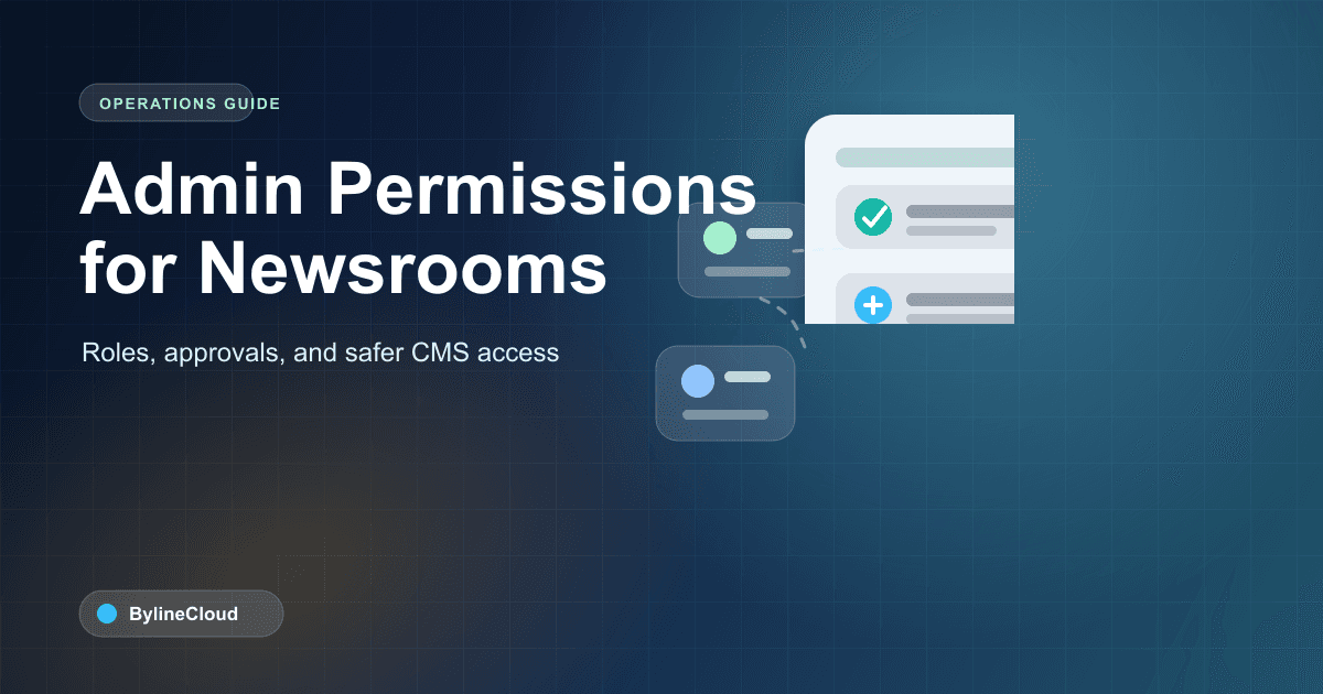 What online newspapers should decide about admin permissions
