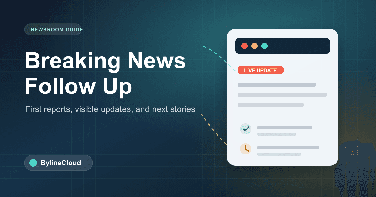 What online newspapers should decide before publishing breaking news