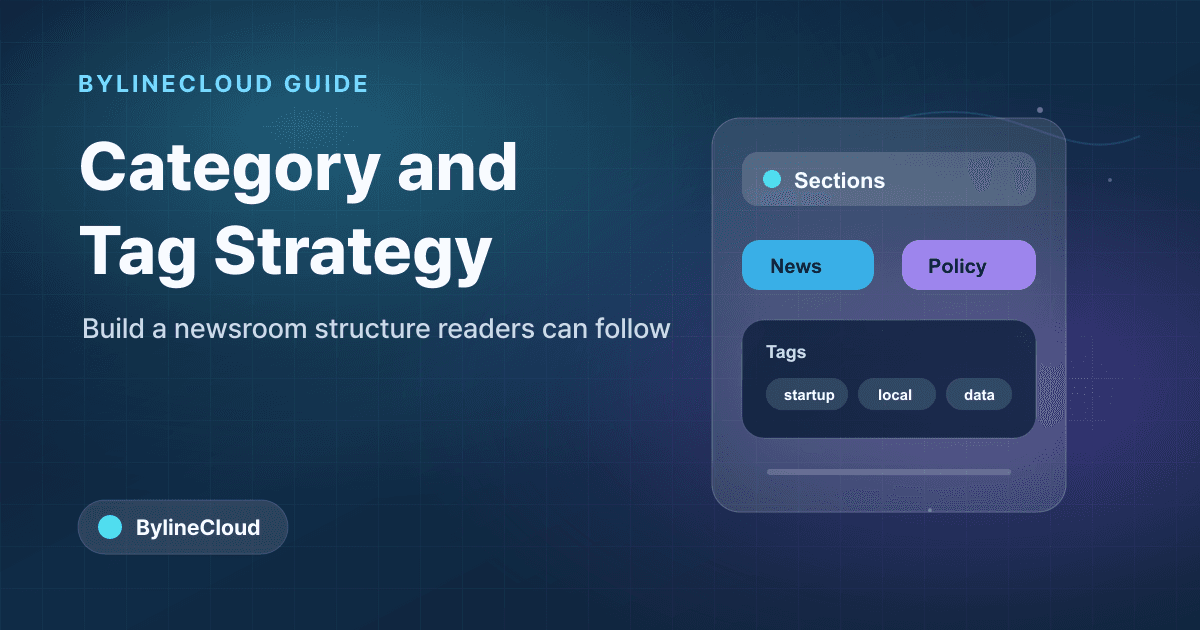 What online newspapers should decide before using categories and tags