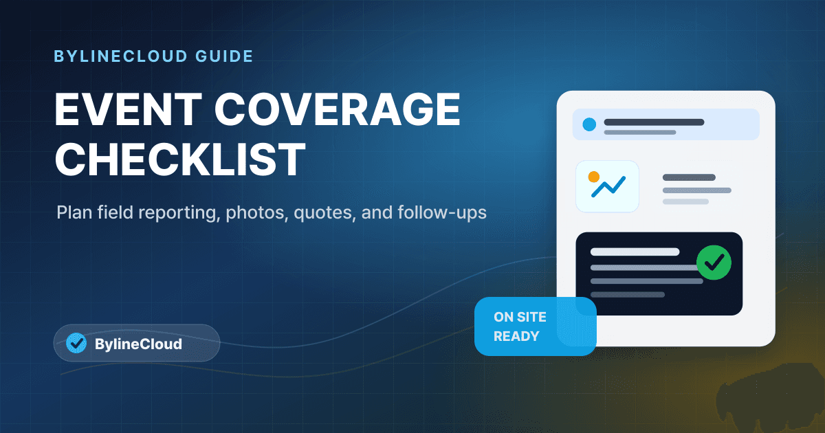What online newspapers should check before covering events