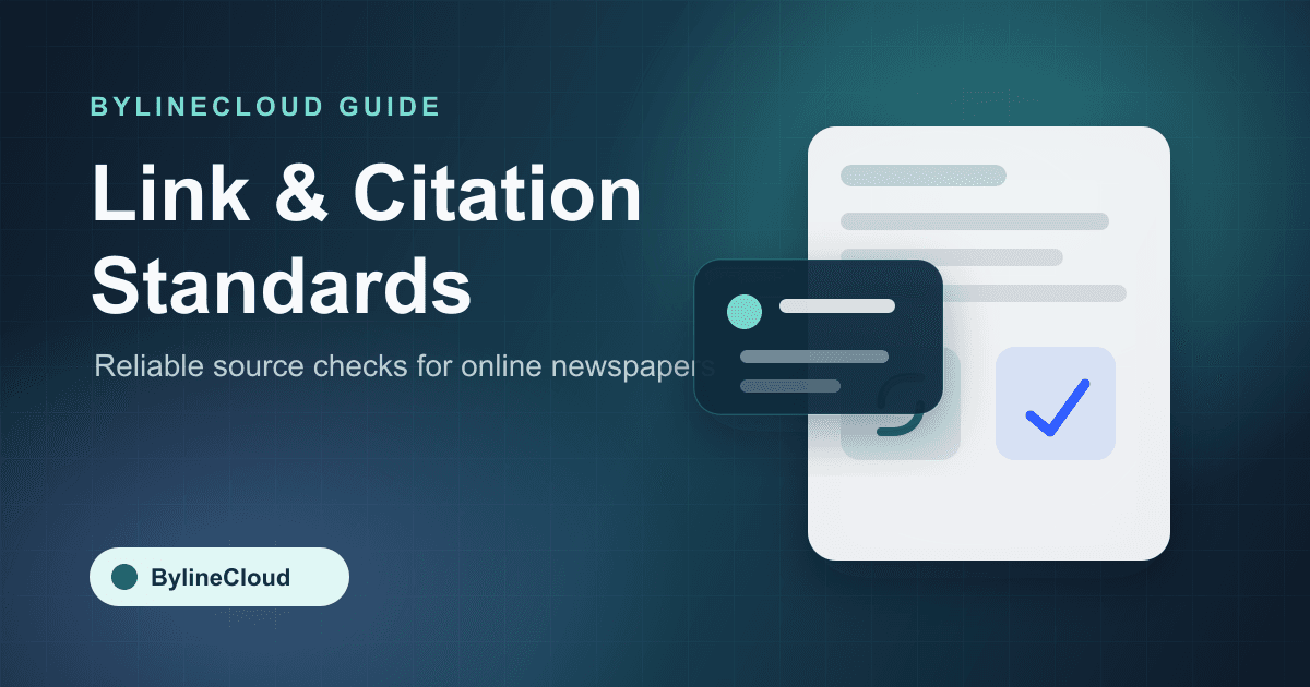 What online newspapers should check when managing links and citations