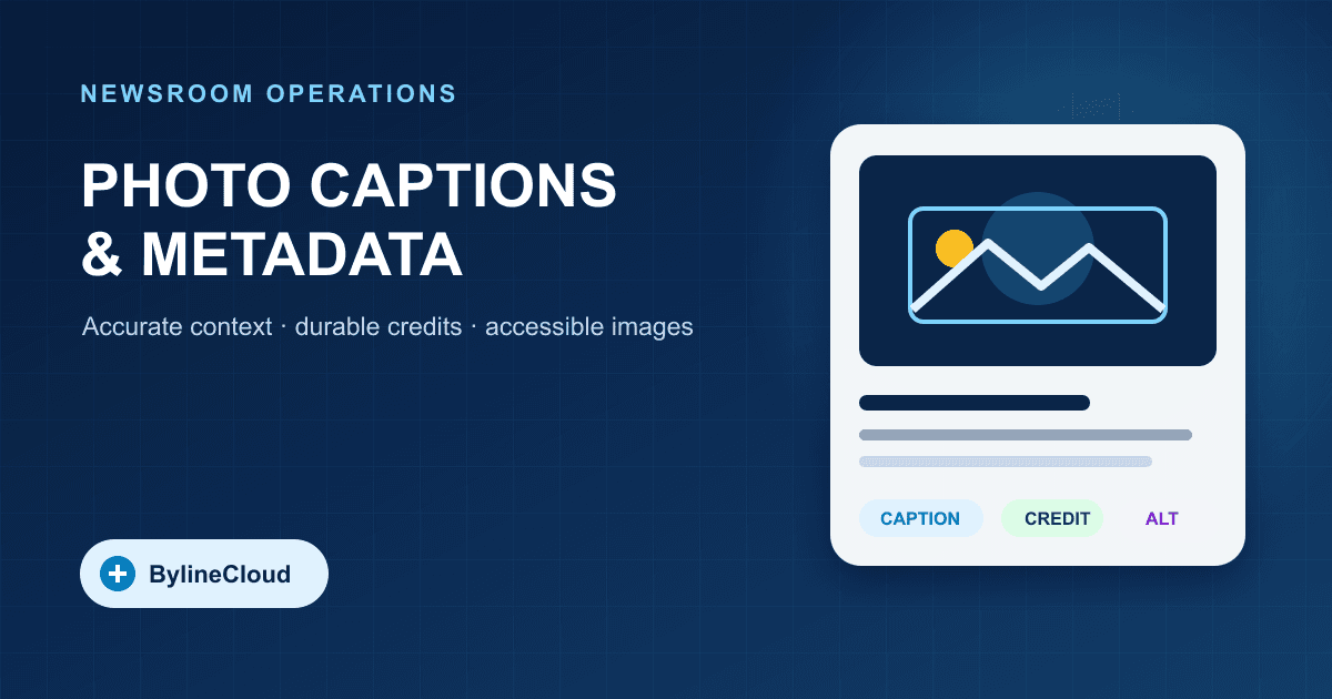 How online newspapers can manage photo captions and metadata