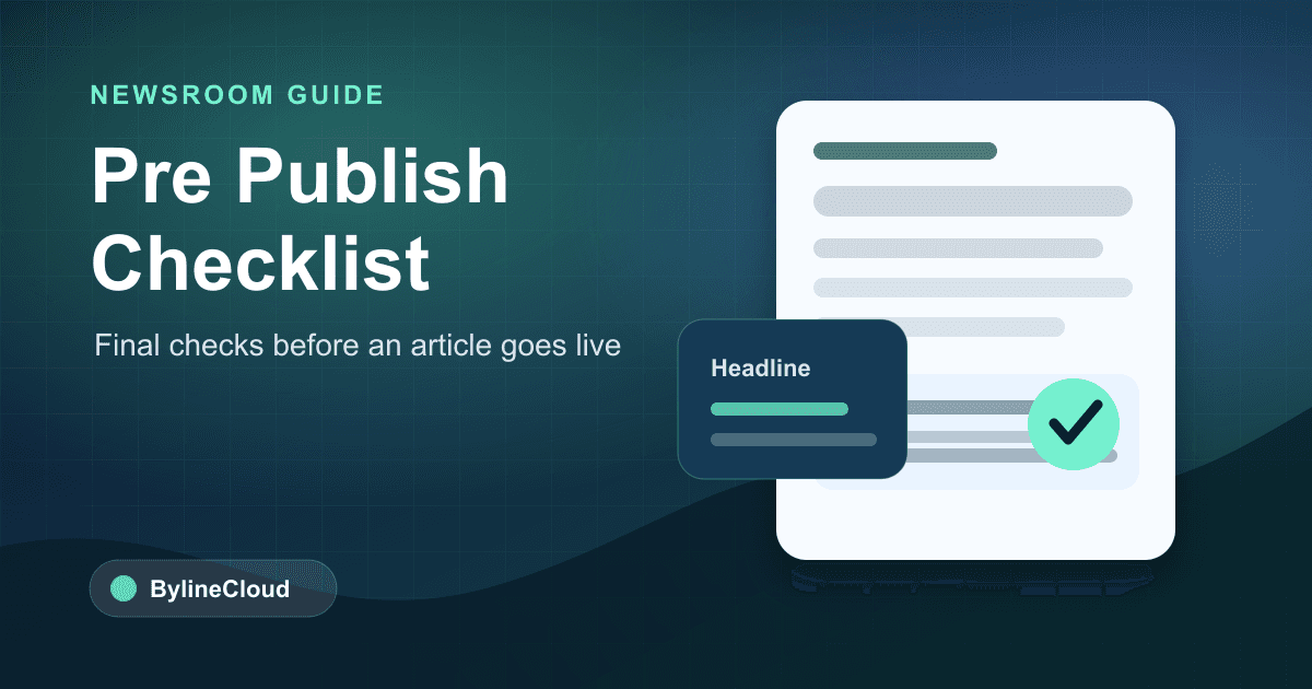 What online newspapers should check before publishing an article