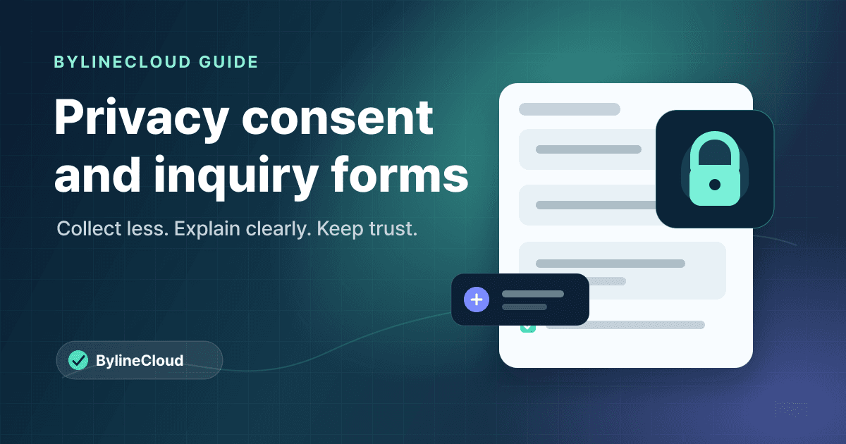 What online newspapers should check when running privacy consent and inquiry forms