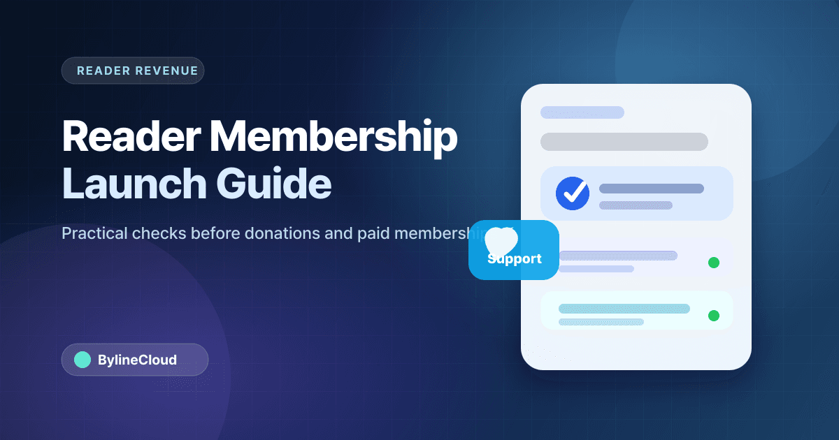 What online newspapers should check before launching reader memberships