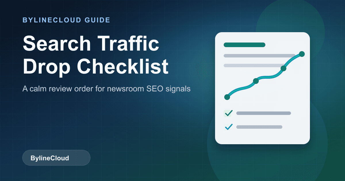 What to check when search traffic drops for an online newspaper