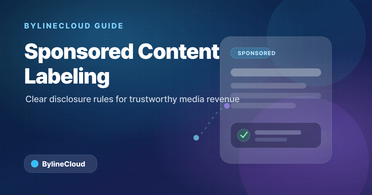 What online newspapers should check when labeling sponsored articles