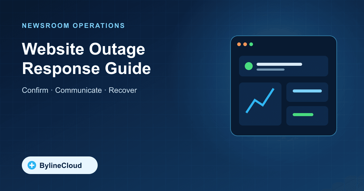 A practical website outage response guide for online newspapers